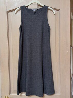 NWOT Free Fly Bamboo Flex Gray Sleeveless Swing Dress Small
